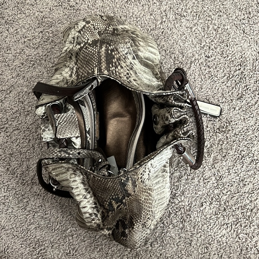 Michael Kors, genuine python, ring tote. - Picture 7 of 8